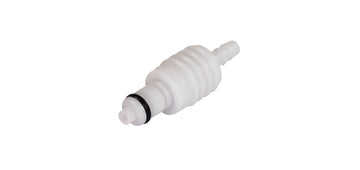 A white connector for our BFR, or blood flow restriction training devices. 